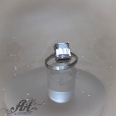 Сребърен дамски пръстен с циркони R-1153